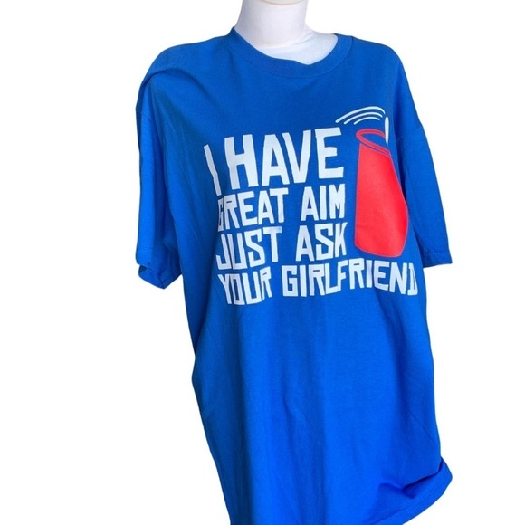 SPENSERS Funny T-shirt I have great aim just ask your girlfriend size large - Picture 1 of 6